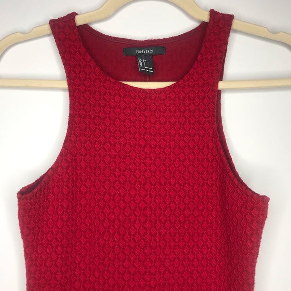 FOREVER 21 Red midi sleeveless dress Small - Picture 3 of 5